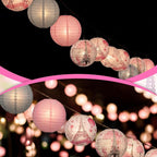 Panelee 12 Pcs Paris Party Decorations Eiffel Tower Pink Paper Lanterns 8 Inch - Image 4