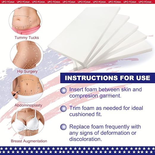 5 Pack Lipo Foam Pads for Post Surgery Ab Board Liposuction Surgery | - Image 4