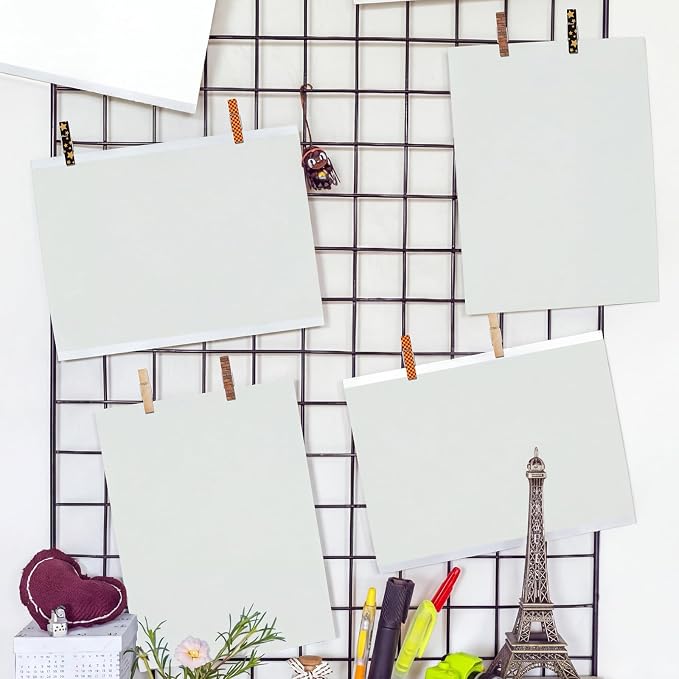 LemonRoad 60 Pcs Push Pin with Wooden Clips Teacher Cork Board Artworks - Image 6
