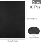 CHRORINE 10 Pcs Black Felt Fabric Sheets Self Adhesive Felt Sheets 8 x 12 - Image 2