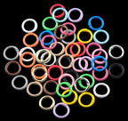 Round Carabiner Clip Bulk 48pcs 1 Inch Colorful Circle Carabiner Key Ring Clips - Image 2