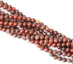 45PCS 8mm Natural Red Brecciated Jasper Gemstone Round Loose Beads Stone Beads - Image 4