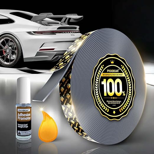 Heavy Duty Double Sided Tape for Automotive, No Residue, High Temperature by PHIXBEAR