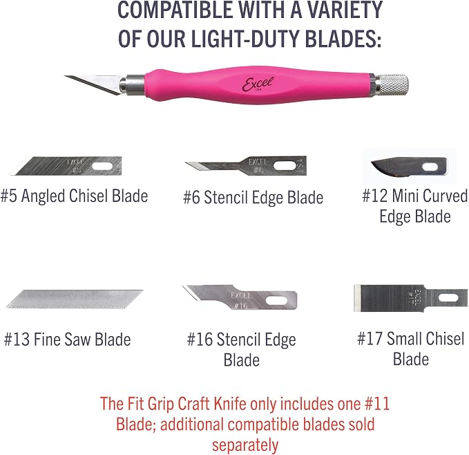 Excel Blades Fit Grip Craft Knife, #11 Blade, Rubber Grip, USA Made - Image 9