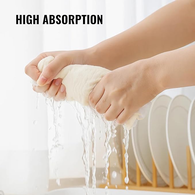 Dish Cloths Cotton| Kitchen Wash Cloth | Shop Towels Absorbent and Lint Free - Image 3