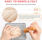 3.53oz Wool Roving: Needle Felting Wool White Roving Wool Felting Supplies Pure - Image 3
