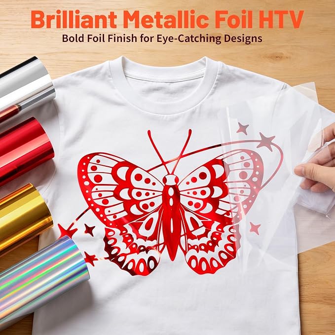 TECKWRAP Metallic Red Heat Transfer Vinyl - Image 4