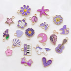 WOCRAFT 40pcs 20 pairs Assorted Enamel Bracelet Charms - Image 2