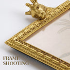 Cuspin Gold Picture Frame 6x8 Frames, Ornate Vintage Resin Photo Frame - Image 3