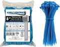Kable Kontrol Fluorescent Blue Zip Ties 8 Inch 100 Pcs, 50 Lbs Tensile Strength by KABLEKONTROL%C2%AE
