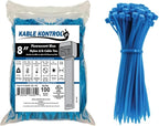 Kable Kontrol Fluorescent Blue Zip Ties 8 Inch 100 Pcs, 50 Lbs Tensile Strength by KABLEKONTROL%C2%AE