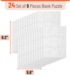 Mr. Pen- Blank Puzzle, 24 Pack, 9 Pieces/Pack, 5.5" x 4" | Blank Puzzles to - Image 2
