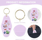Yoption 50pcs Blank Motel Keychain Bulk - Image 4
