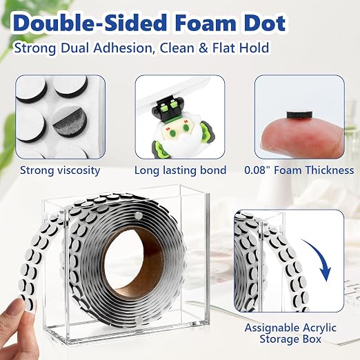 400 PCS 2mm Double Sided Foam Dots - Image 3
