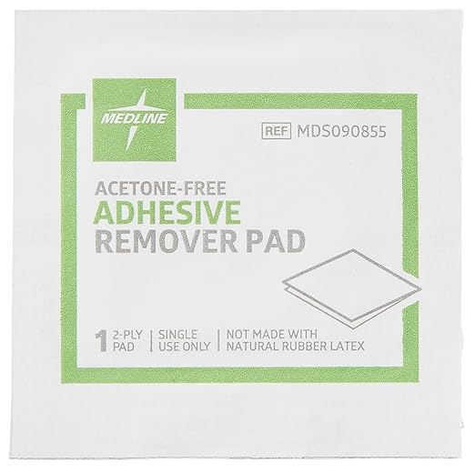 Medline Adhesive Remover Pads, Acetone-Free, Box of 100 - Image 5