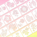 20 Pcs Flower Stencils for Crafts Reusable Flower Stencils for Painting on Wood - Image 7