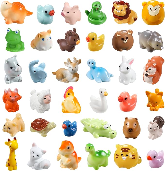 DIYDEC 40pcs Mini Resin Animal 40 Styles Tiny Resin Animals Miniature Little - Image 8