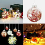 12 Pcs DIY Clear Plastic Fillable Balls Ornament, 2.36Inch Christmas Balls | - Image 4