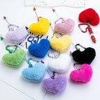 Beadable Heart Pom Pom Keychain Blank Bar - Image 8