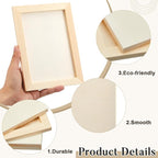 Kathfly 12 Pcs 5 x 7'' Wood Panel Boards, Unfinished Wood Canvas Panels - Image 4