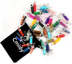 Crystal Pendants Mutilcolor 50pcs Gemstone Bullet Meditation Healing Pointed - Image 7