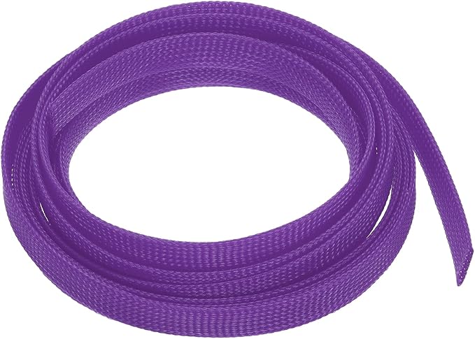 uxcell PET Expandable Sleeving 10ft 1/2" Purple Cable Management Sleeve Cord by uxcell