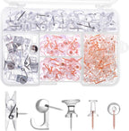 BESARME 200 Pcs Push Pins for Bulletin Board, Thumb Tacks for Cork Board | Clear by BESARME