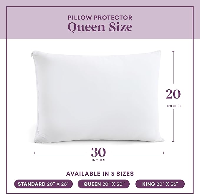 CirclesHome Pillow Protectors 6 Pack Queen Zippered - Image 6