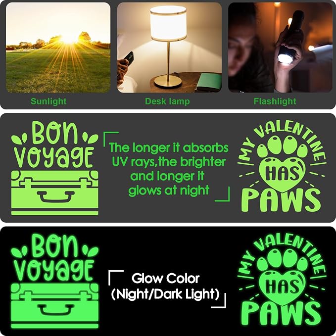 WRAPXPERT Glow in the Dark Permanent Vinyl Roll, Lime Green Glow in the Dark - Image 5