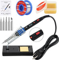 Soldering Iron Kit, 80W 110V LCD Digital Welding Tools, Portable Adjustable by Q-MINGSoldering
