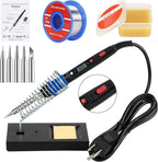 Soldering Iron Kit, 80W 110V LCD Digital Welding Tools, Portable Adjustable by Q-MINGSoldering