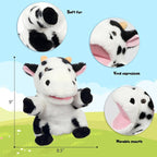 Easfan Cow Hand Puppet with Movable Mouth Interactive Storytelling Cute Soft - Image 5