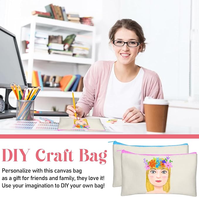 Legigo Blank Canvas Bag Zipper Pouch Makeup Bags Bulk - Image 7