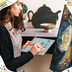 Nuanchu 1 Set Large Handy Glass Oil Paint Palette Included 17 x 12.13 Inches - Image 6