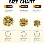 Sunflower Oil Painting Puzzles Adults Gifts Wooden 180 Pieces 11.4 * 11.1in - Image 4