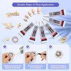 FITTDYHE 6PCS Jewelry Glue - 15ML/0.5fl oz Clear DIY Craft Glue - Image 6