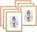 8x10 Picture Frame Set of 6, Made of Perspex Glass, Display Picture 5x7 by ATOBART