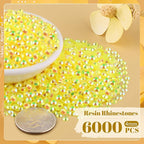 6000PCS 4mm Resin Jelly Rhinestones in Bulk, Bedazzling Flatback Crystals - Image 2
