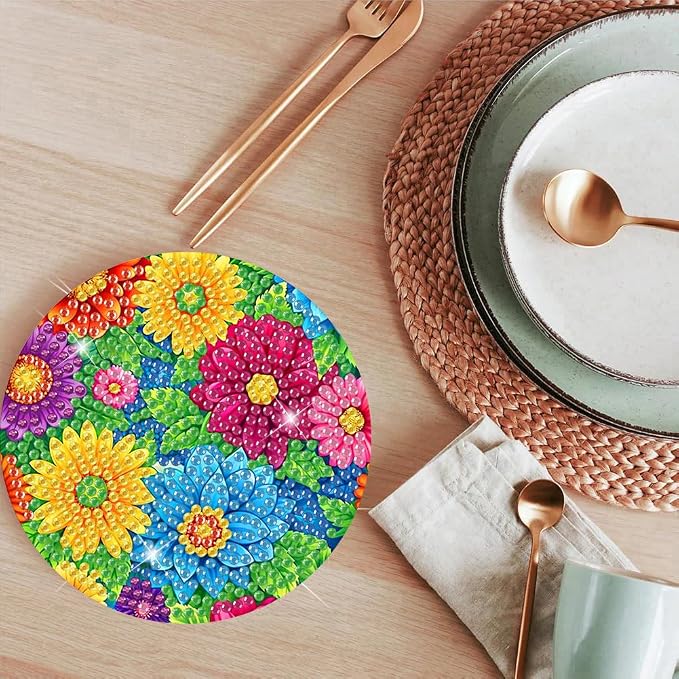 ijbnhd 8 Pcs Diamond Art Coasters - Image 7