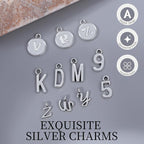 LEOBRO Letter Charms, Bracelet Necklace Charm & Jump Rings, Jewelry Making - Image 5