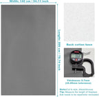 Grey Faux Leather Fabric 79"×55" Smooth Grain Upholstery Vinyl - Image 4