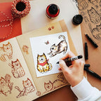 GLOBLELAND 8.3x5.8in Cartoon Flower Cat Clear Stamps - Image 2
