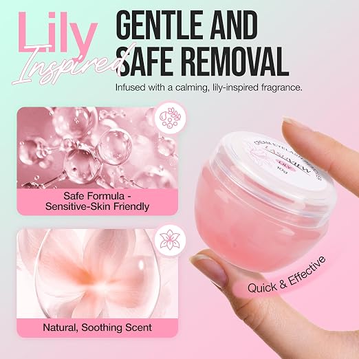 LASHVIEW Eyelash Extension Remover Cream Gentle Lily Formula, Lash Removal Kit - Image 2