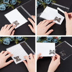 PH PandaHall Acrylic Stamp Block 5.9x6.1" Perfect Positioning Stamping Clear - Image 2