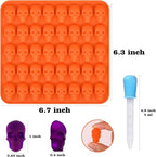 Sakolla 2 Pack Gummy Skull Candy Silicone Molds 40 Cavity Silicone Skull Molds - Image 2