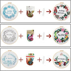 Nuberlic 3 Pack Funny Embroidery Kit, Handmade Cross Stitch Starter Kit - Image 3