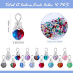 150Pcs Crystal Dangle Charms for Jewelry Making Crackle Bulk Small Cute Charms - Image 2