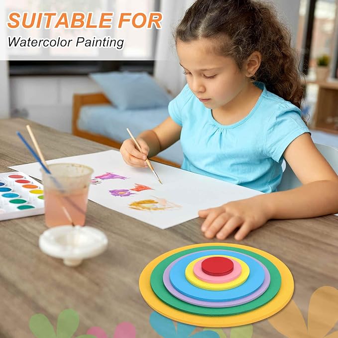 MECCANIXITY 24 Pcs Circle Card Stock, 9.8 Inch Round Cutouts Paper Thick - Image 7