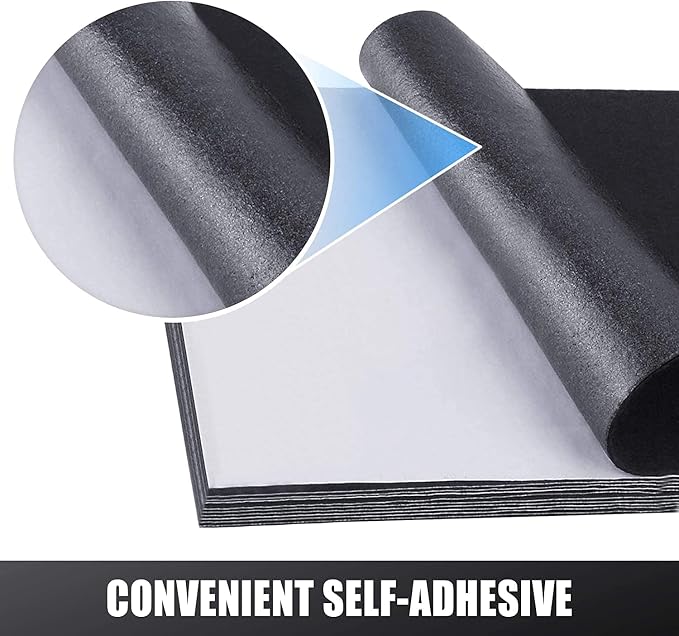 RZJZGZ 13Piece Adhesive Felt Sheet 8.3X11.8in Black Felt Fabric Adhesive Sticky - Image 8