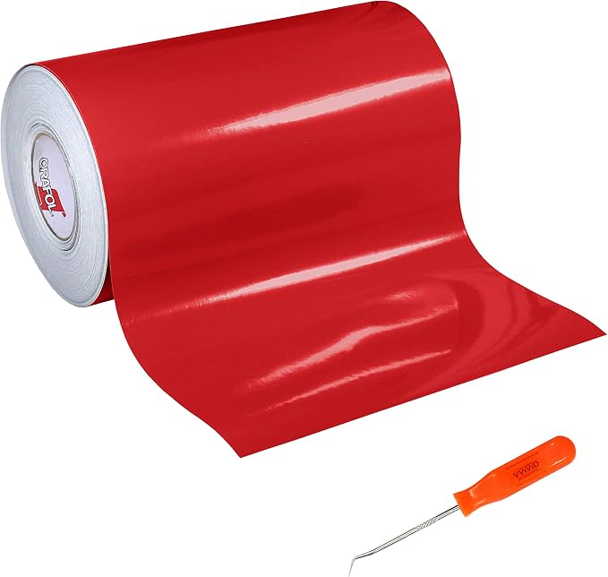 ORACAL 651 Gloss Red Self-Adhesive Craft Vinyl Roll Bundle by Orafol
